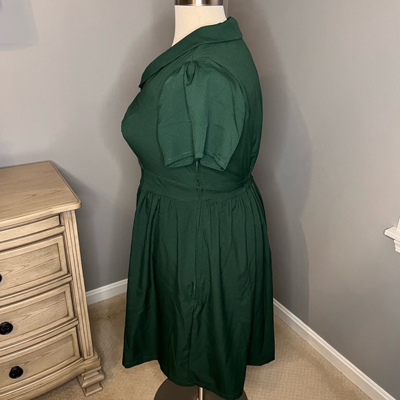 ModCloth Lively Identity Short Sleeve Dress in Green Size 1X - Picture 4 of 7